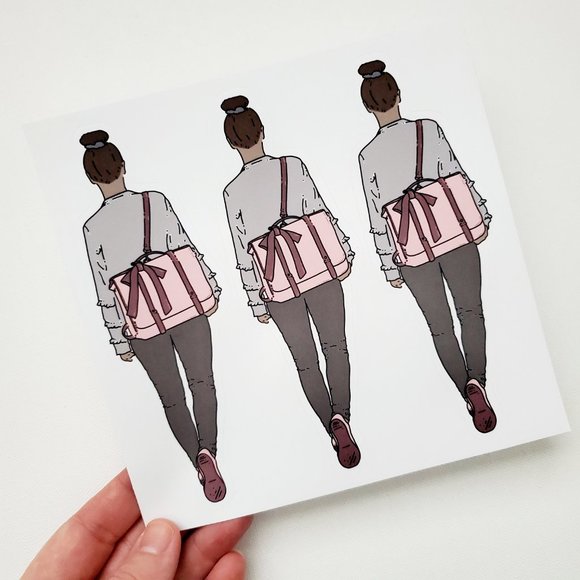 LB073 STICKERS Custom Stickers Personalizable Shipping Supplies Walking Girl - Picture 4 of 8